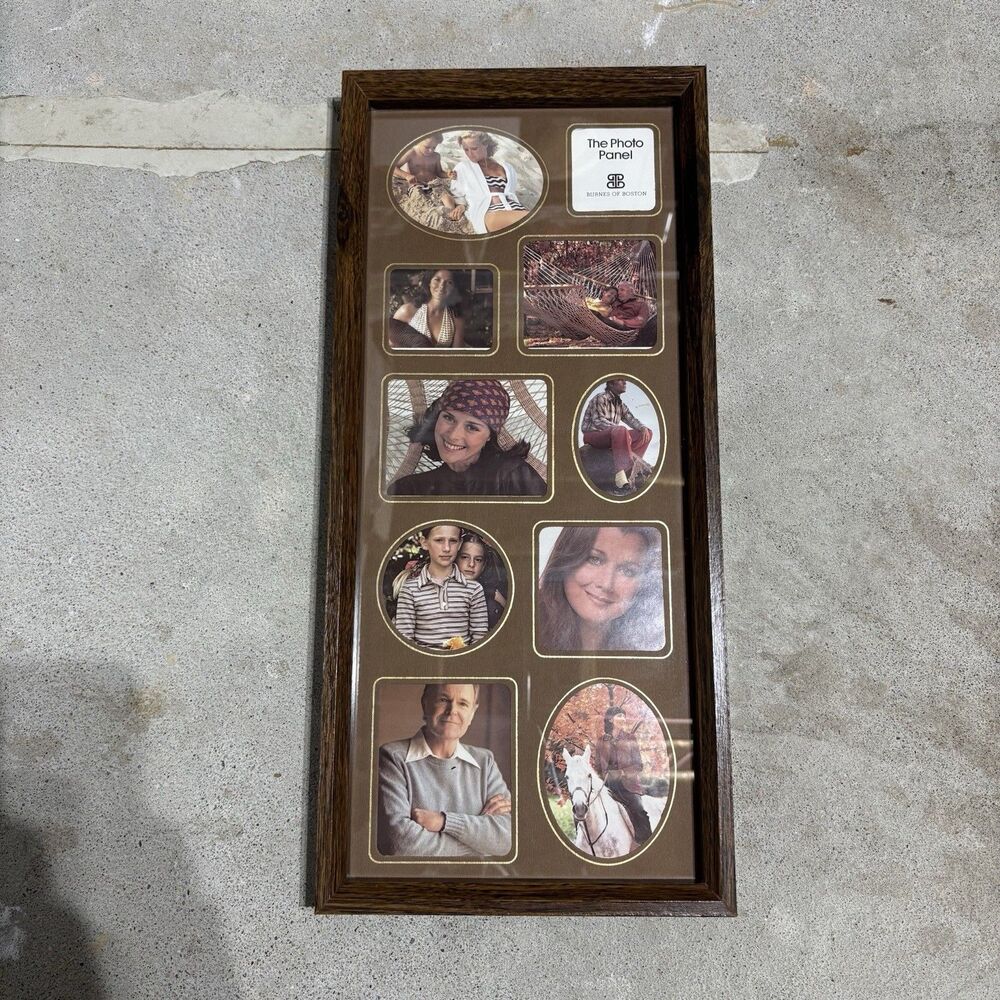 The Photo Panel by Burnes of Boston Picture Frame Collage Multiples 9 Photos MCM